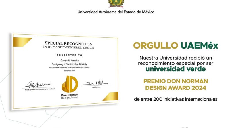 Recibe UAEMéx reconocimiento internacional por ser “Green University”