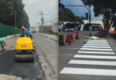 En Metepec se trabaja en bacheo y balizamiento de calles