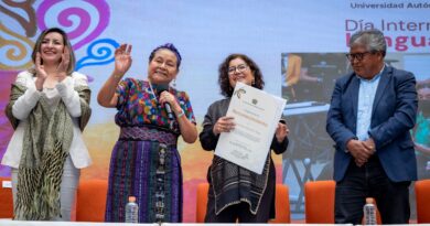 Abrazar los orígenes para proyectar mejores futuros. Desde la UAEMéx promueve Rigoberta Menchú la visión multicultural como herramienta para el avance y la justicia social