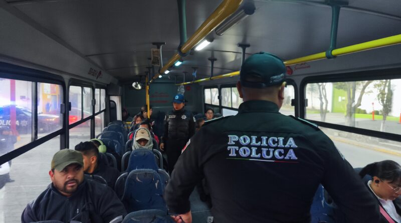 Toluca implementa operativo “Pasajero Seguro”