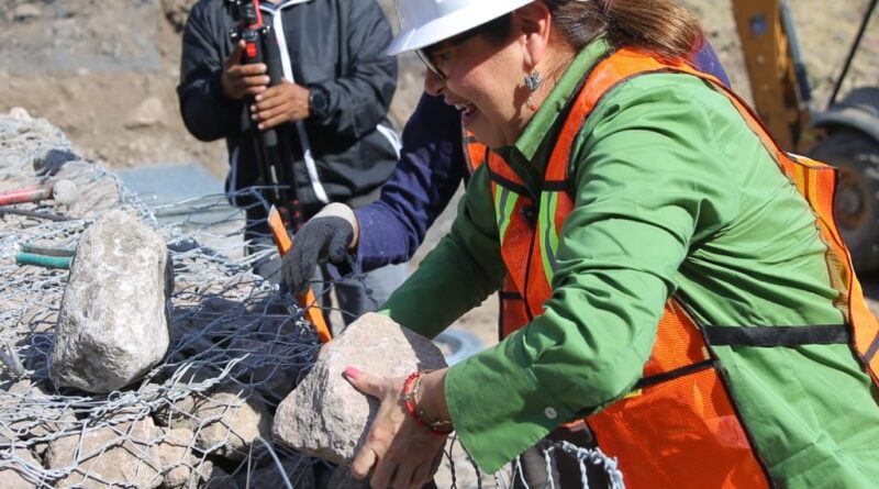 En Ecatepec se construye una presa de gavión en San Andrés de la Cañada para evitar inundaciones
