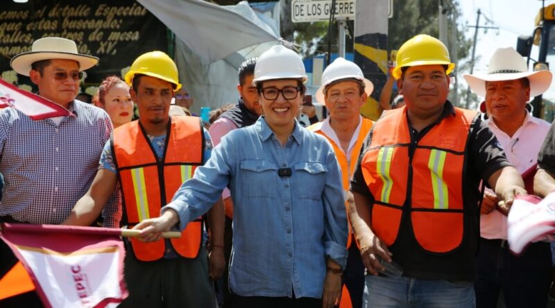 Azucena Cisneros dio el banderazo, construyen colector en Aragón para dar fin a inundaciones históricas