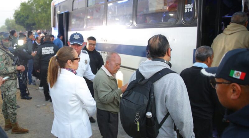 Supervisa Azucena Cisneros Operativo Transporte Seguro en Avenida Recursos