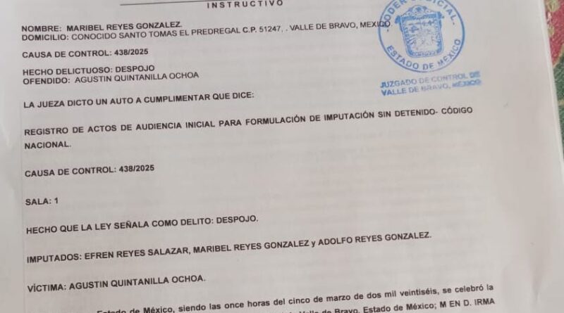 “En Valle de Bravo hemos sufrido acoso institucional, persecusión judicial, amagos de todo tipo, presión psicológica y económica”: Maribel Reyes González