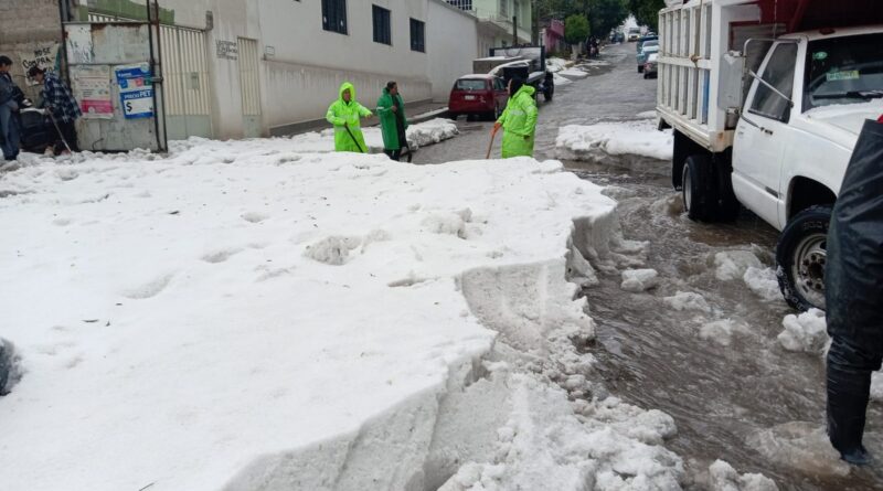 “Operativo Tormenta” en Ecatepec por lluvia con granizo