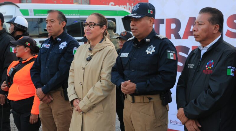 Azucena Cisneros supervisa el buen funcionamiento de, “Operativo Paradero Seguro”