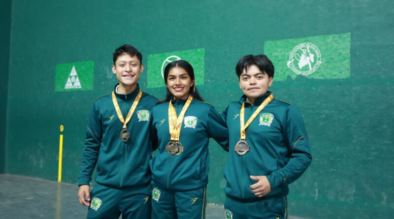 “Tres medallas Tres” para la UAEMéx en frontón en los Campeonatos Nacionales ANUIES 2026
