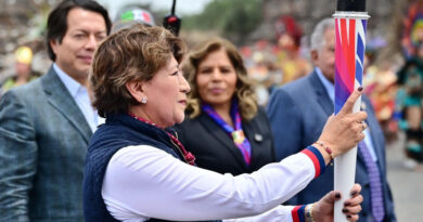 Gobernadora Delfina Gómez enciende el Fuego Nuevo en Teotihuacán rumbo a los Juegos Centroamericanos y del Caribe 2026