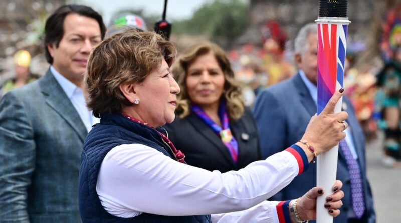 Gobernadora Delfina Gómez enciende el Fuego Nuevo en Teotihuacán rumbo a los Juegos Centroamericanos y del Caribe 2026