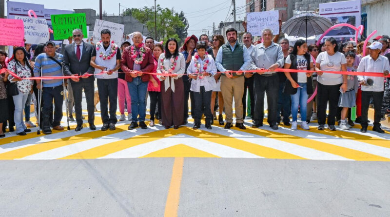 Plan Oriente transforma Chalco: Presidenta Claudia Sheinbaum y Gobernadora Delfina Gómez rehabilitan calle Benito Juárez