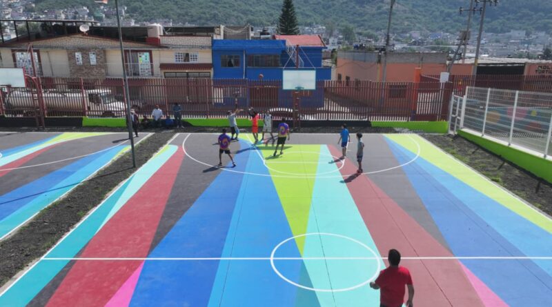 En Ecatepec le dan vida con luz y color al Deportivo San Andrés