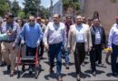 Entrega Ricardo Moreno calle Valentín Gómez Farías, primera vialidad reconstruida con “Diablo Dragón”