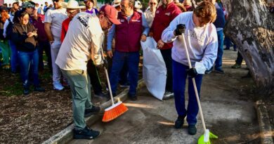 Invita Gobernadora Delfina Gómez a mantener limpias calles, banquetas y espacios públicos para evitar afectaciones