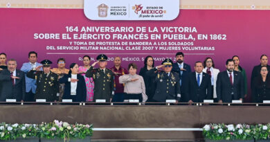 Encabeza Gobernadora Delfina Gómez el 164 Aniversario de la Batalla de Puebla en Rayón; Presidenta Claudia Sheinbaum destaca la soberanía nacional