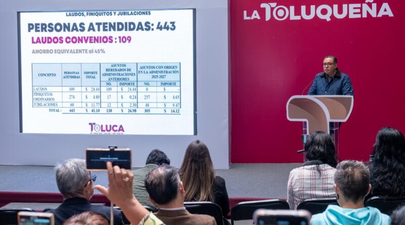 Ricardo Moreno presentó un informe detallado sobre pagos de laudos, finiquitos y jubilaciones, “En un acto de justicia”
