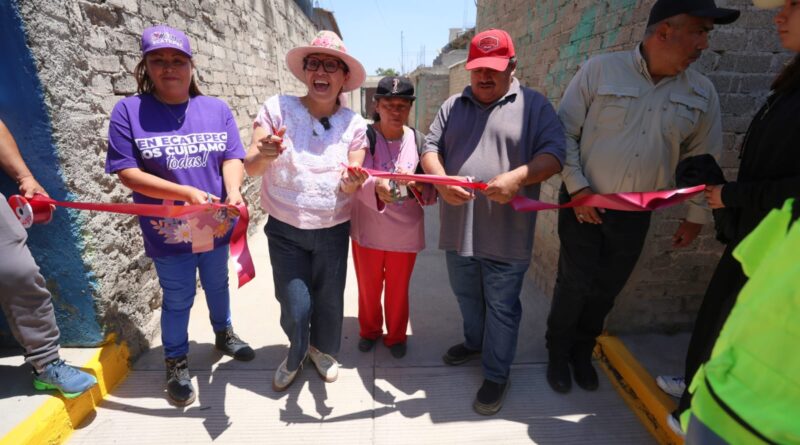 Con “Mano a Mano Cimientos de Esperanza”, Azucena intensifica la pavimentación de vialidades en Ecatepec