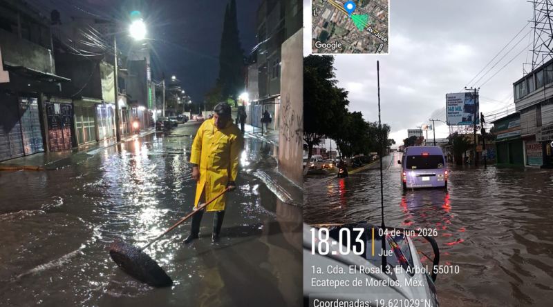 Gobierno de Ecatepec despliega Operativo Tormenta ante lluvia 