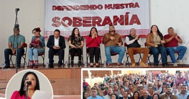 Recuentan daños de la derecha y matizan logros de la 4T, en Asamblea Informativa de Xonacatlán