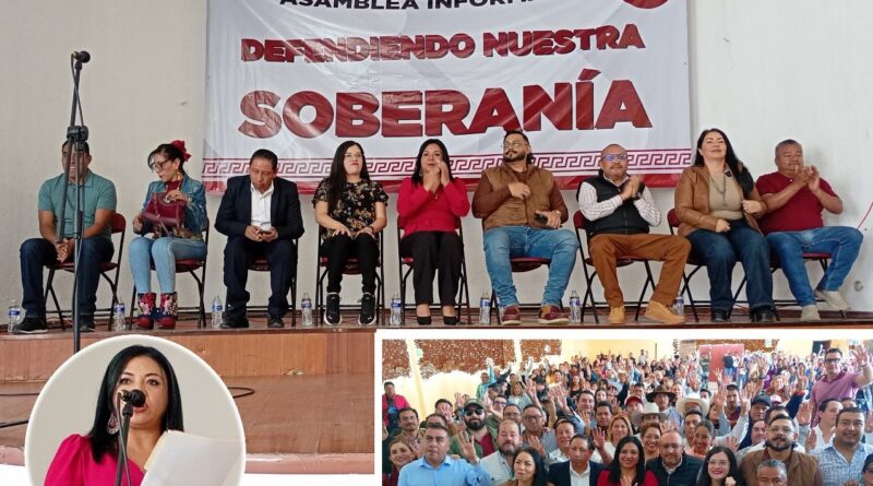 Recuentan daños de la derecha y matizan logros de la 4T, en Asamblea Informativa de Xonacatlán